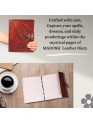 Genuine Leather Bound Journal Angel Embossed Grimoire Diary Spell Book Writing Notebook Brown Book Of Shadow